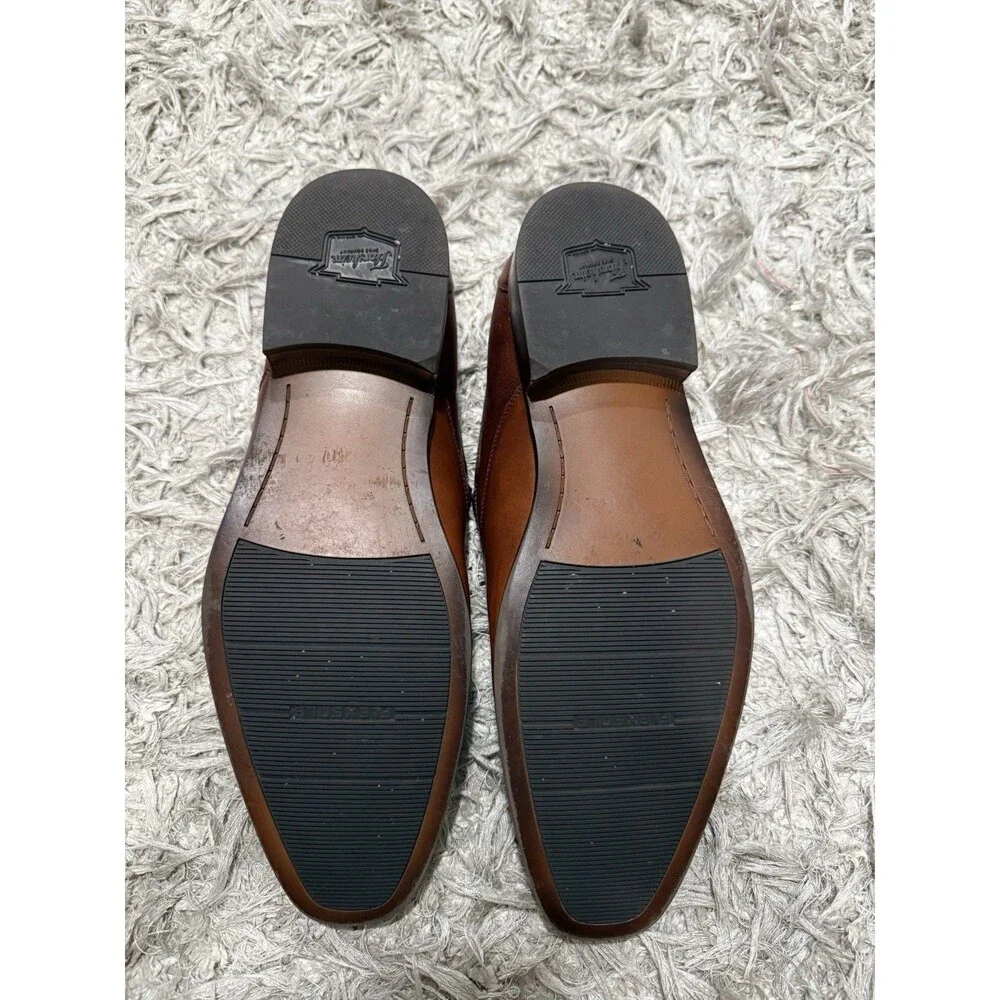 Florsheim Men's Brown Leather Slip-On Dress Loafers Square Toe Size 13